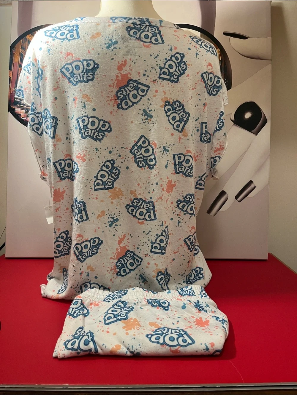 Pop-Tarts kid White Graphic Short Sleeve Pajama Tee
